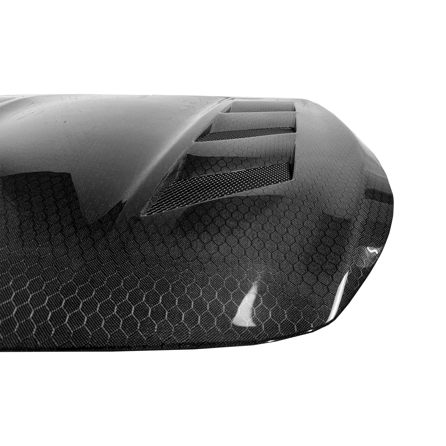 Infiniti Q50 V37 AM Type Front Vented Hood Honey Comb Carbon Fiber