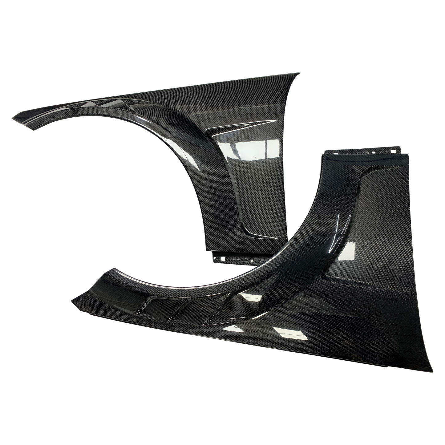 For Mercedes Benz C Class W204 4 Door 08-14 ADL Style Vented Carbon Front Fender - Kazento Carbon Parts