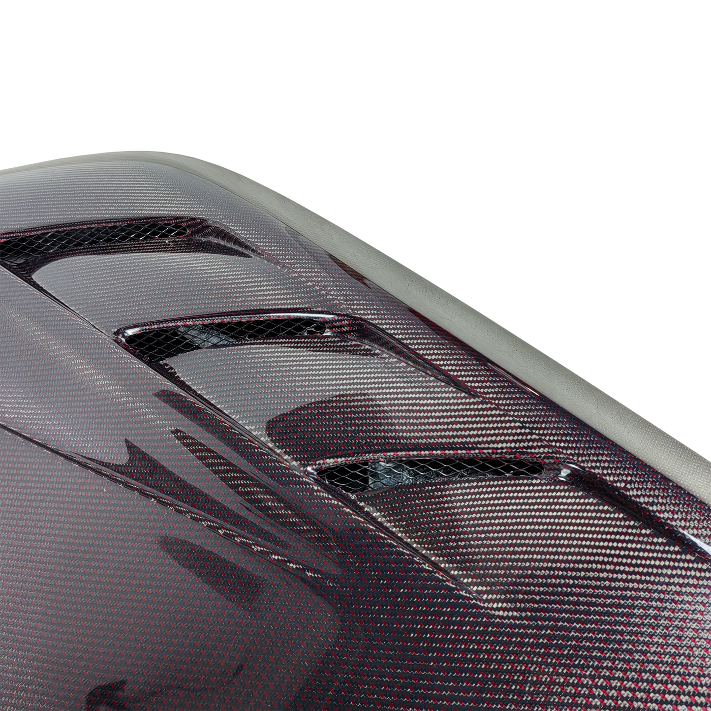 Honda Civic FL5 Type R Red Carbon Fiber Vented Cooling Hood Bonnet