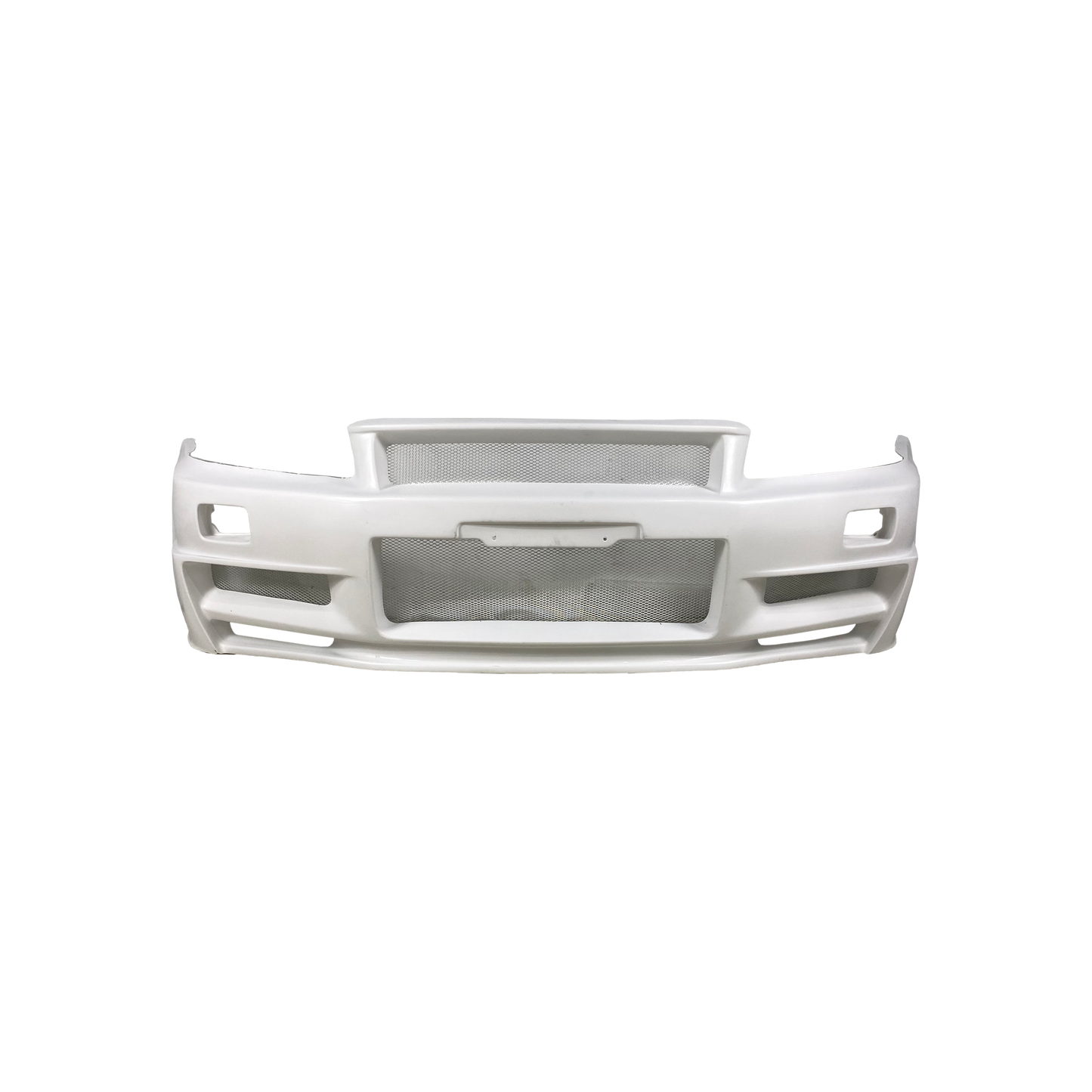 For Nissan Skyline R34 (GTR Only) NIS Type ZTune Fiberglass Unpaint Front Bumper - Kazento Carbon Parts