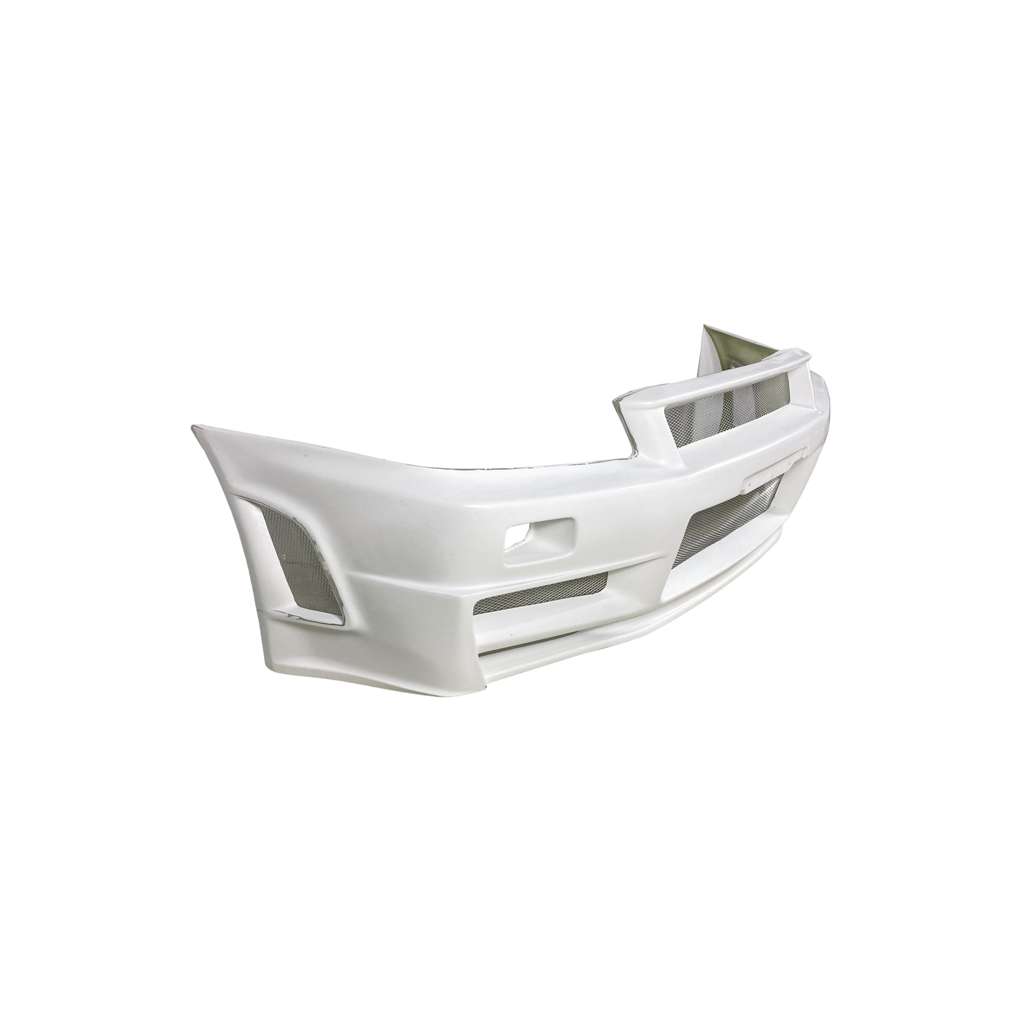 For Nissan Skyline R34 (GTR Only) NIS Type ZTune Fiberglass Unpaint Front Bumper - Kazento Carbon Parts