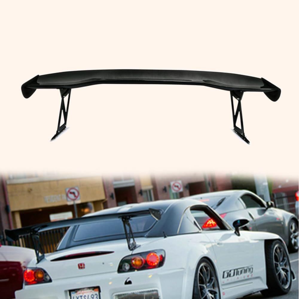 Rear Trunk Spoiler For Honda S2000 Js Racing Gt Wing (295Mm Height) Carbon Fiber Car Body Parts Kits Kazento Carbon Parts 车身侧板 S2000-RS-JS-295-CF
