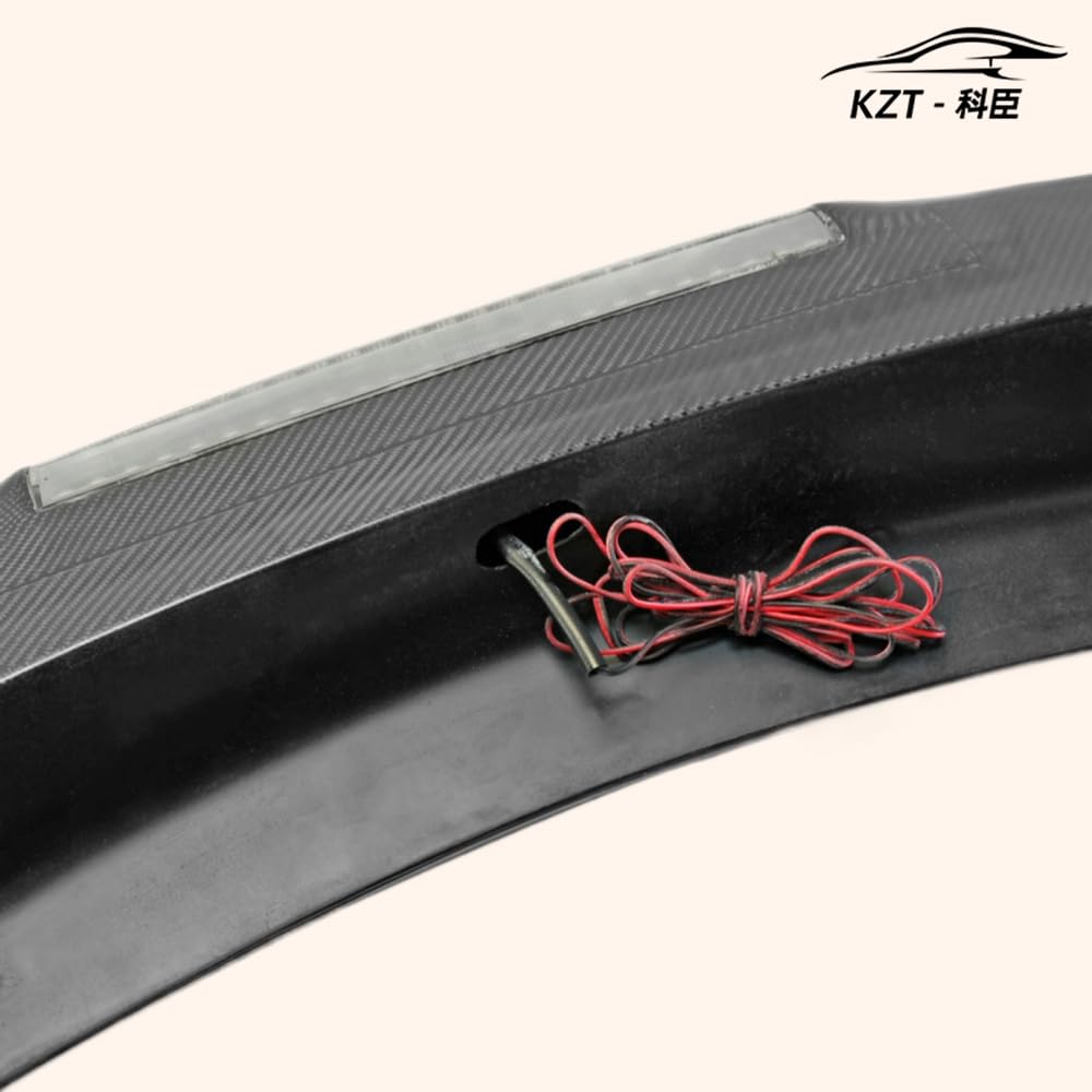 Rear Trunk Spoiler For Nissan 09 Onwards 370Z Z34 Am Style Rear Wing (With Brake Lights) Carbon Fiber Car Body Parts Kits Kazento Carbon Parts 车身侧板 370Z-RS-AM-CF
