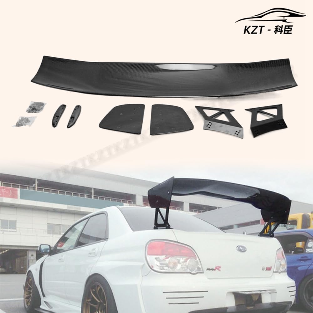Rear Trunk Spoiler For Subaru Impreza Gda Gdb Gdc Vtx Gt Wing (Width 300Mm, Stand Height 220Mm) Carbon Fiber Car Body Parts Kits Kazento Carbon Parts 车身侧板 GDB-RS-GT-VOT-CF