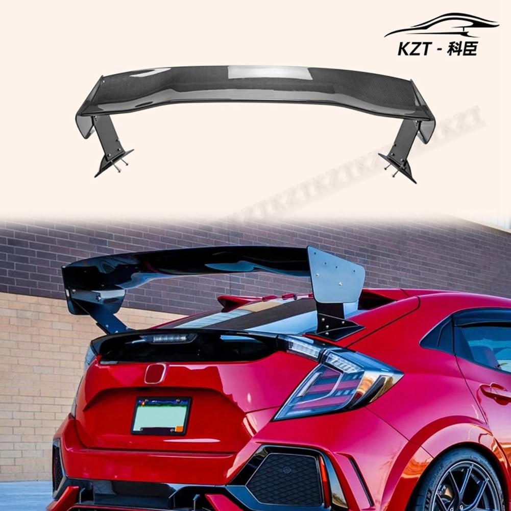Rear Wing For Honda Civic FK7 FK8 VTX2V Style Rear GT Spoiler (Dry carbon legs) Carbon Fiber Car Body Kit Kazento Carbon Parts 车身侧板 FK8-RS-GT-VTX2V&-CF