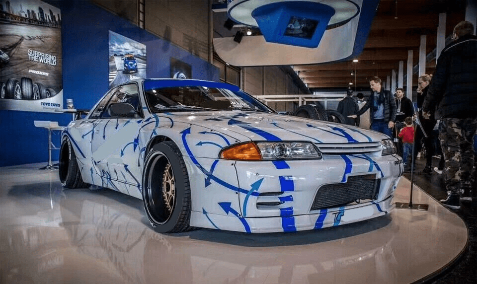 Skyline R32 GTR RB Style Front Fender+Extension (4PCs) Wide Body Kazento Carbon Parts 车身侧板