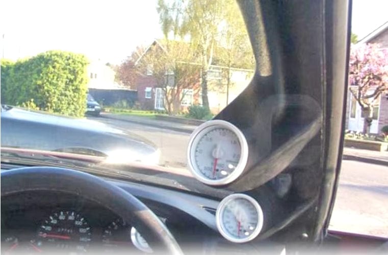 Skyline R32 GTS GTR GDY A-Pillar Twin Gauge Pod 60mm 1989-1994 Kazento Carbon Parts 车身侧板
