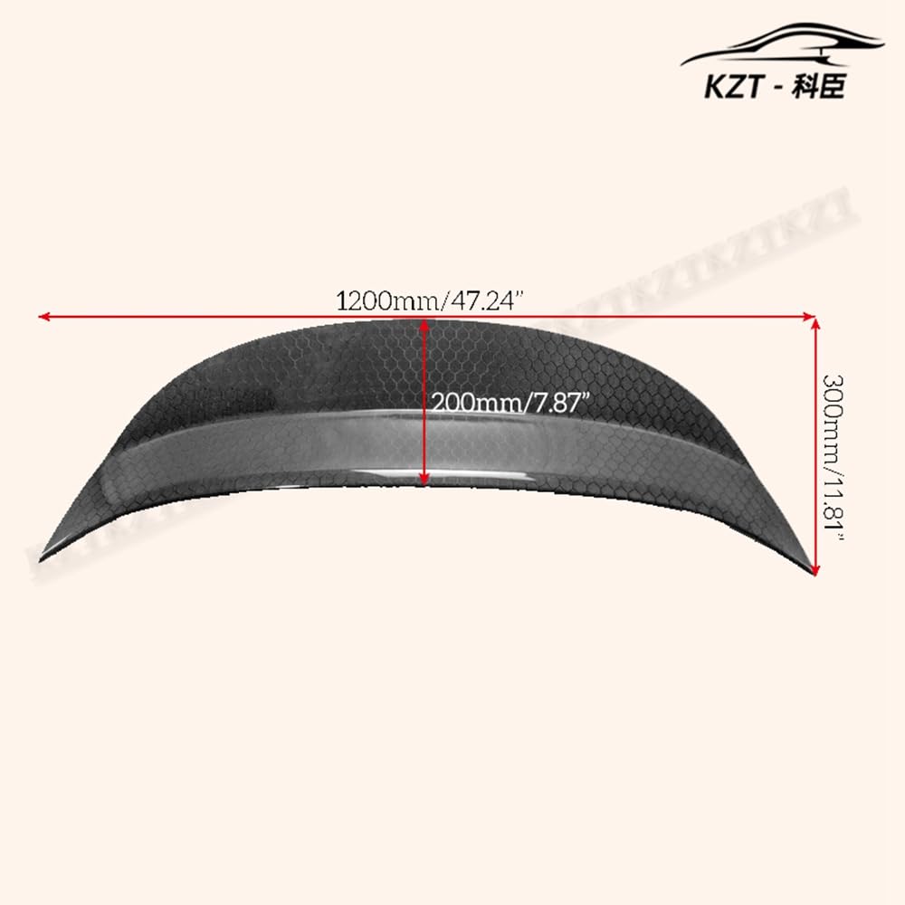 Trunk For Nissan 09 onwards 370Z Z34 AJT3 Style Rear Spoiler Honey Comb Carbon Fiber