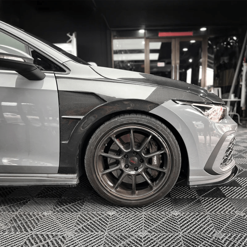 Volkswagen Golf MK8 Front Vented Fenders Replacement 2020+ Kazento Carbon Parts 车身侧板