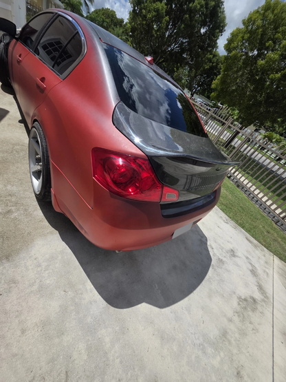 Infiniti G25/G35/G37/Q40 Sedan Ducktail Rear Trunk Boot Lid 2008-2013 (With Camera Hole)