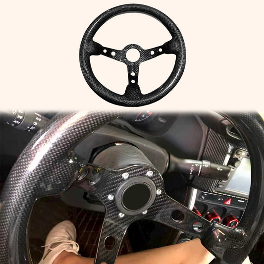 UNIVERSAL Racing S Type Glossy Dry Carbon Flat Steering wheel