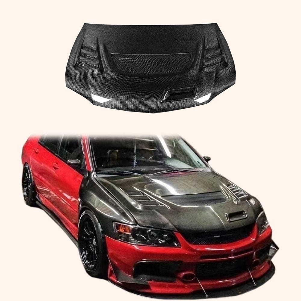 01-07 Mitsubishi Evolution EVO 7 8 9 Carbon Front Cooling Hood