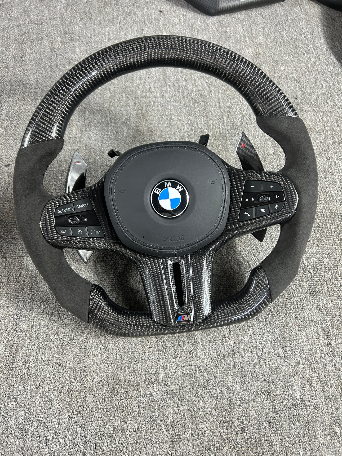 BMW M G30 Carbon Alcantara Steering Wheel+Carbon Cover & Shift Paddle
