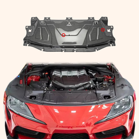 For Toyota GR Supra A90 OE Style Carbon Fiber Radiator Plate Cooling Panel - Kazento Carbon Parts