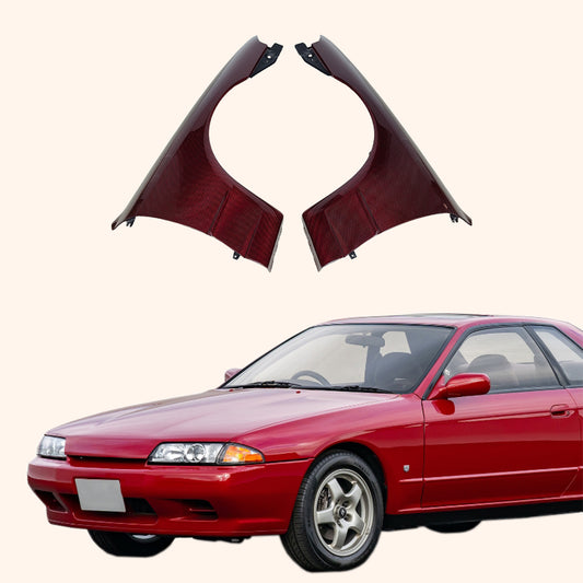 Nissan Skyline R32 (GTS Only) OE Style Red Carbon Fiber Front Fender