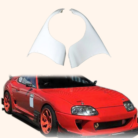 For 93-98 Supra MK4 JZA80 Ridox Style Fiberglass Unpaint Front Fenders Pair - Kazento Carbon Parts