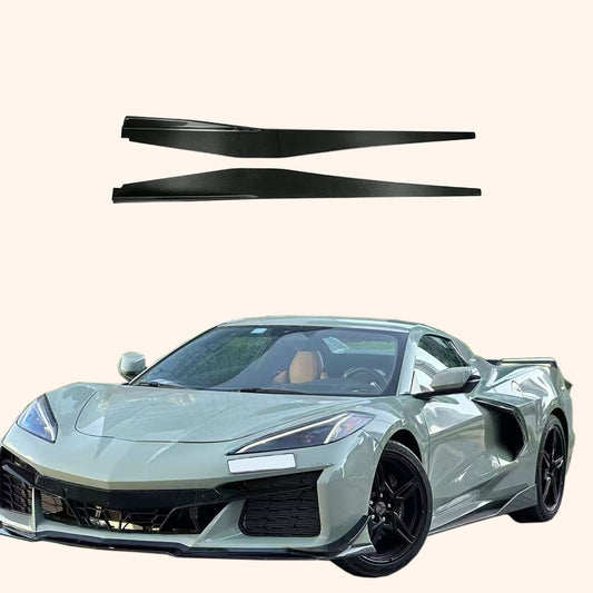 Chevrolet Corvette C8 20-24 Carbon Fiber Side Skirt Extensions Pair