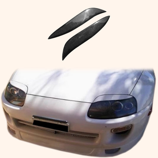 For 93-98 Supra MK4 JZA80 KZ Style Carbon Fiber Eyebrow Body Kit Pair 2pcs - Kazento Carbon Parts