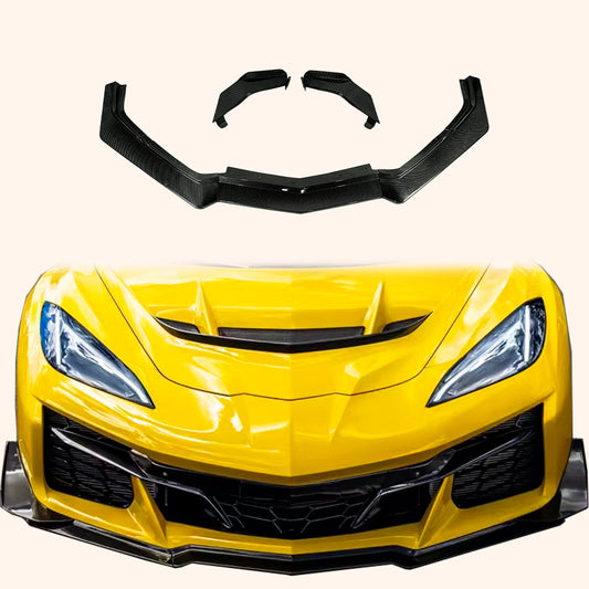 Chevrolet Corvette C8 2 Door 20-24 Carbon Front Bumper Lip 5pcs