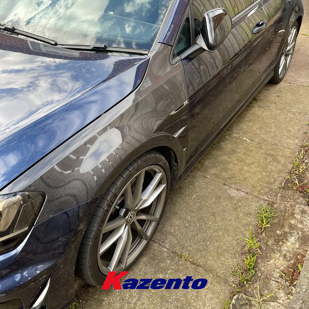 For VW Golf MK7.5 GTI TSI R Carbon Fiber Vented Fender Replacement (can not for MK7) - Kazento Carbon Parts