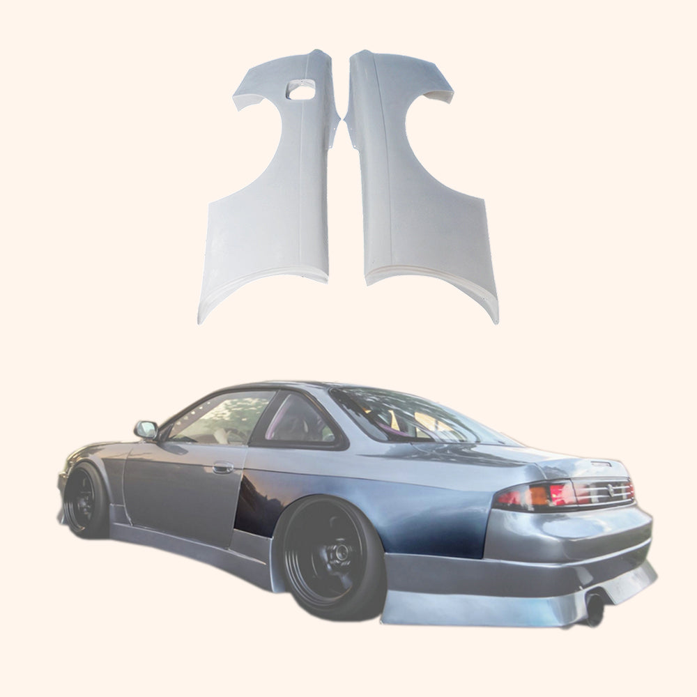 BN Sports Blister Fiberglass Rear Fender Pair For Nissan Silvia S14 (Late Model)