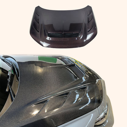 Honda Civic FL5 Type R Red Carbon Fiber Vented Cooling Hood Bonnet