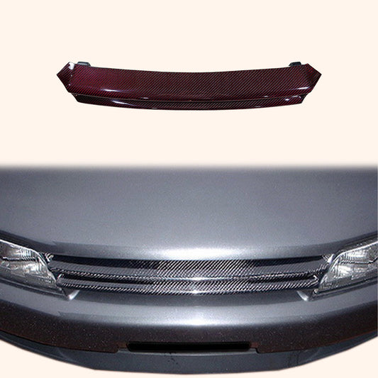 For Nissan Skyline R32 (GTR only) OEM Style Red Carbon Fiber Front Bumper Grille - Kazento Carbon Parts