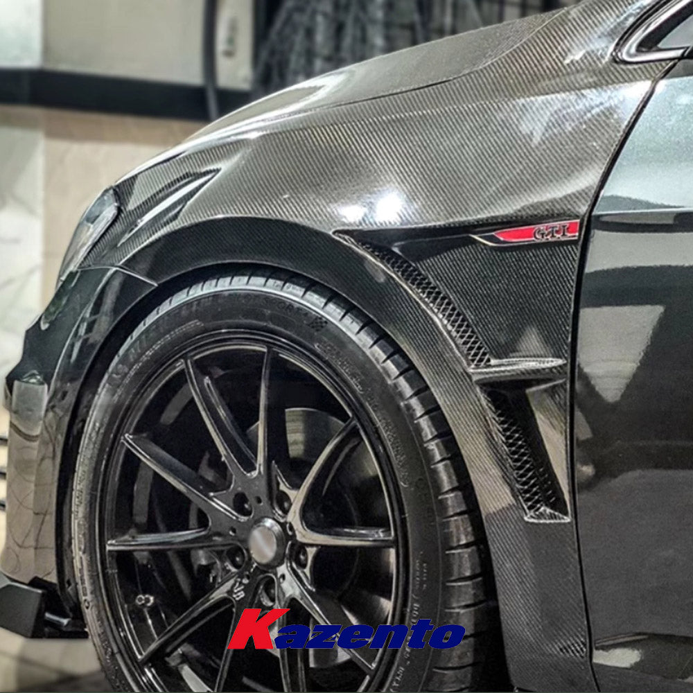 For VW Golf MK7.5 GTI TSI R Carbon Fiber Vented Fender Replacement (can not for MK7) - Kazento Carbon Parts