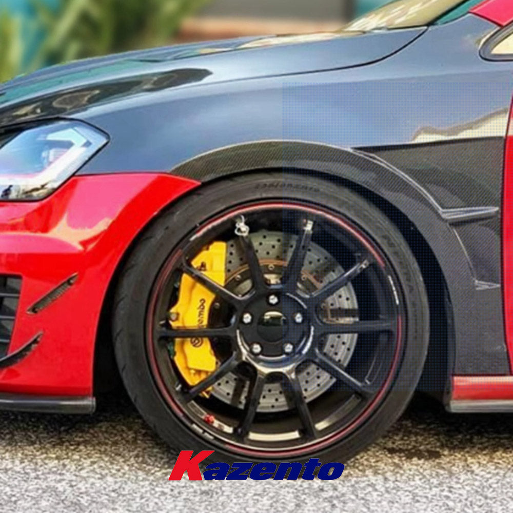 For VW Golf MK7.5 GTI TSI R Carbon Fiber Vented Fender Replacement (can not for MK7) - Kazento Carbon Parts