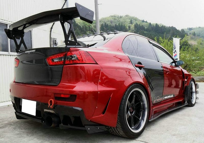 08-17 Mitsubishi Lancer EVO 10 Carbon VRS Style Spoiler Trunk GT Wing Kazento Carbon Parts 车身侧板 Carbon Fiber EVO10-RS-GT-V-CF