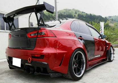 08-17 Mitsubishi Lancer EVO 10 Carbon VRS Style Spoiler Trunk GT Wing Kazento Carbon Parts 车身侧板 Carbon Fiber EVO10-RS-GT-V-CF
