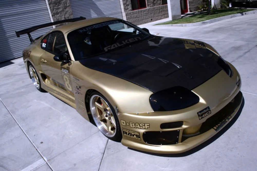 For 93-98 Supra MK4 JZA80 TS Style Carbon Fiber Front Bumper Hood Bonnet - Kazento Carbon Parts