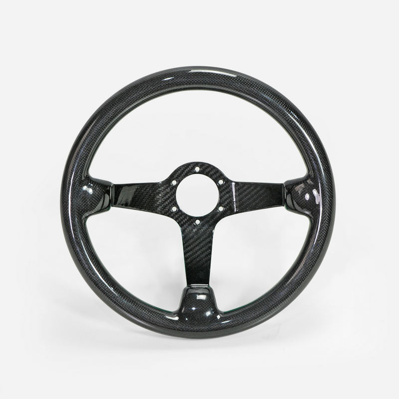 UNIVERSAL Steering wheel Deep Dish Type Racing Glossy Dry Carbon