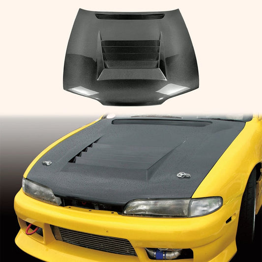 1995-1996 Nissan S14 (Early Model) Zenki DX Hood Kazento Carbon Parts Bonnets/Hoods