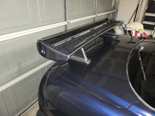 1999-2002 Nissan Skyline R34 GTR OEM Rear Spoiler With Blade + Caps Kazento Carbon Parts