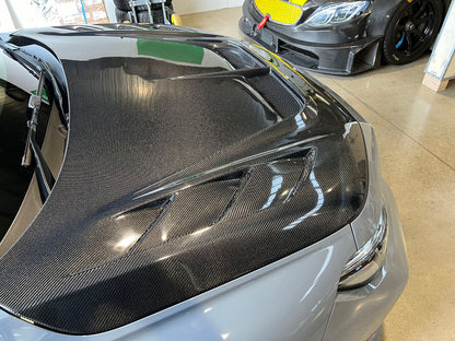 Honda Civic FL5 Type R Red Carbon Fiber Vented Cooling Hood Bonnet