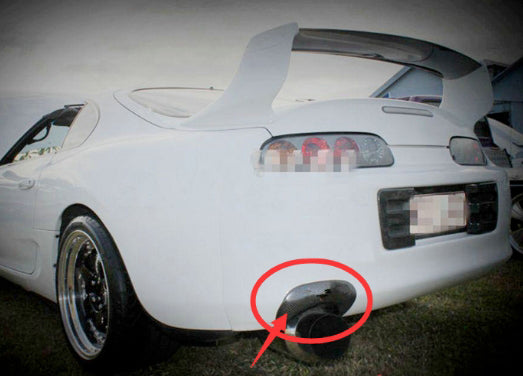 For 93-98 Supra MK4 JZA80 KZ Style Carbon Fiber Rear Bumper Exhaust Heat Shield - Kazento Carbon Parts