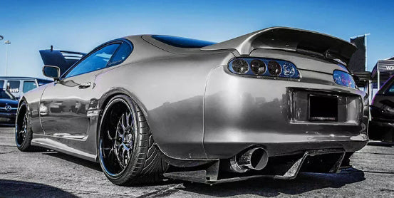 For Toyota 93-98 Supra MK4 JZA80 TS Style Fiberglass Unpaint Rear Under Diffuser - Kazento Carbon Parts