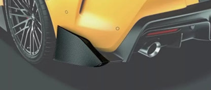 For Toyota 19+ Supra A90 T Type Double Side Carbon Fiber Rear Spats Pair - Kazento Carbon Parts