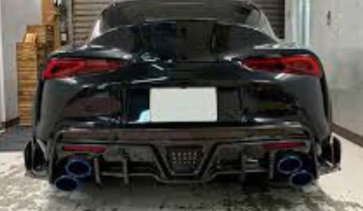 For Toyota 19+ Supra A90 TMS Type Carbon Fiber Body Kit Rear Under Diffuser Lip - Kazento Carbon Parts