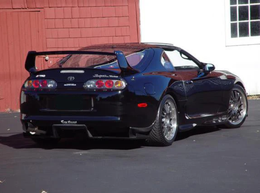 For Toyota 93-98 Supra MK4 JZA80 TS Style Fiberglass Unpaint Rear Under Diffuser - Kazento Carbon Parts