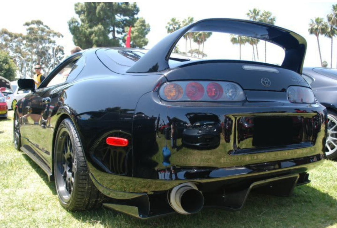 For Toyota 93-98 Supra MK4 JZA80 TS Style Fiberglass Unpaint Rear Under Diffuser - Kazento Carbon Parts