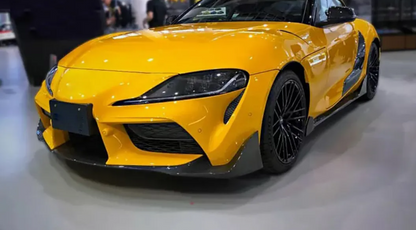 For Toyota 19+ Supra A90 T Type Carbon Fiber Front Bumper Lip Body Kit 3pcs - Kazento Carbon Parts