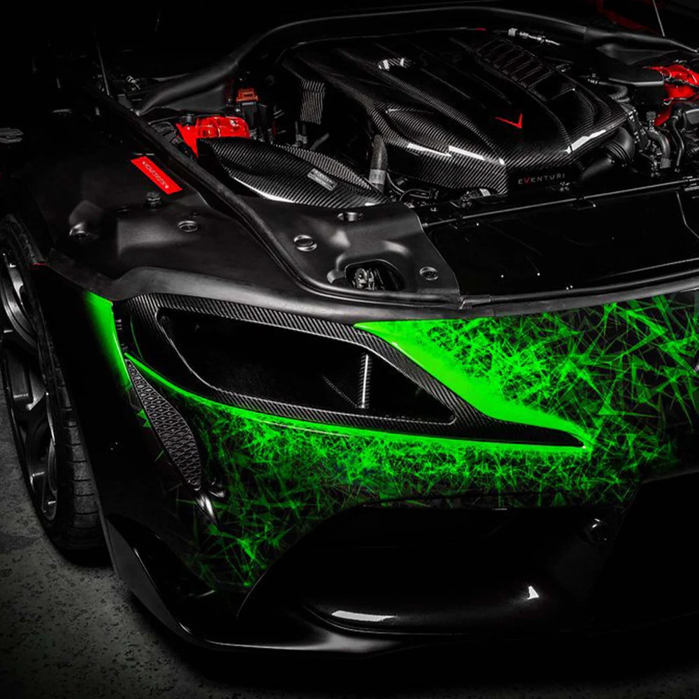For Toyota 19+ Supra A90 ATTK Type Carbon Fiber Vented Head Light Air Duct - Kazento Carbon Parts