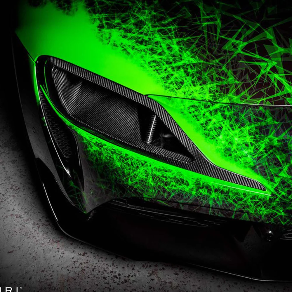 For Toyota 19+ Supra A90 ATTK Type Carbon Fiber Vented Head Light Air Duct - Kazento Carbon Parts