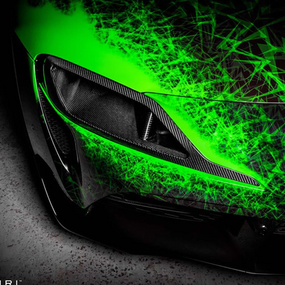 For Toyota 19+ Supra A90 ATTK Type Carbon Fiber Vented Head Light Air Duct - Kazento Carbon Parts