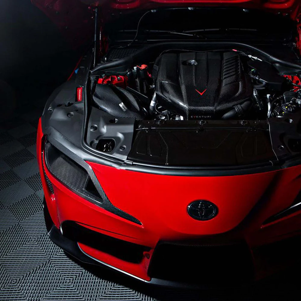 For Toyota 19+ Supra A90 ATTK Type Carbon Fiber Vented Head Light Air Duct - Kazento Carbon Parts