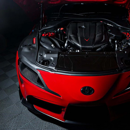 For Toyota 19+ Supra A90 ATTK Type Carbon Fiber Vented Head Light Air Duct - Kazento Carbon Parts