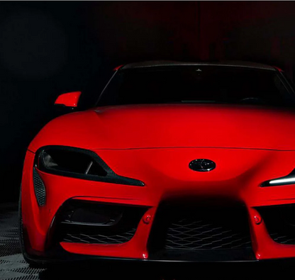 For Toyota 19+ Supra A90 ATTK Type Carbon Fiber Vented Head Light Air Duct - Kazento Carbon Parts