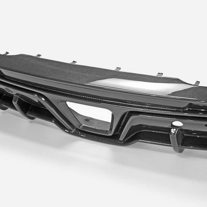 For Toyota 19+ Supra A90 TMS Type Carbon Fiber Body Kit Rear Under Diffuser Lip - Kazento Carbon Parts